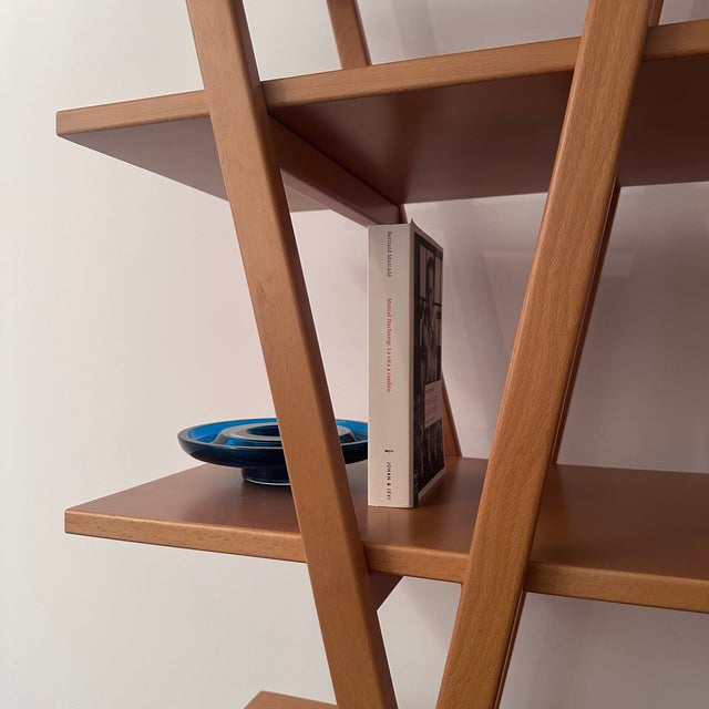 Nuvola Rossa Beech Bookcase by Vico Magistretti for Cassina, 1977 For Sale - Image 11 of 12