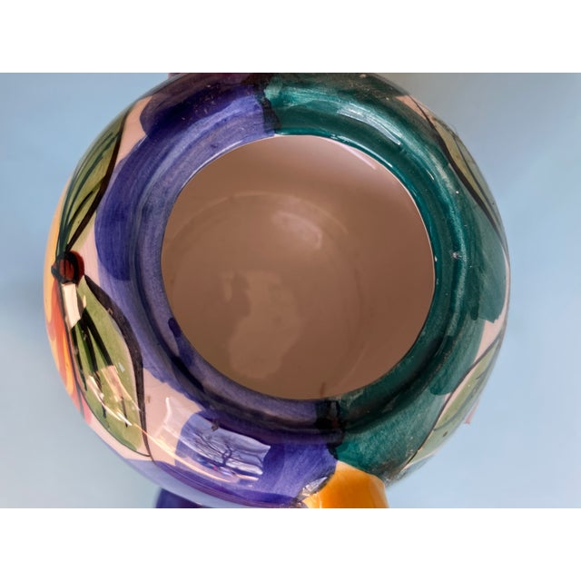 Blue Vintage Vietri Solimene Campagna Italian Pottery "Pollo" Teapot & Mug For Sale - Image 8 of 12