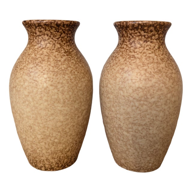 Mid 20th Century Ceramic Vases by Gouda, Set of 2 For Sale