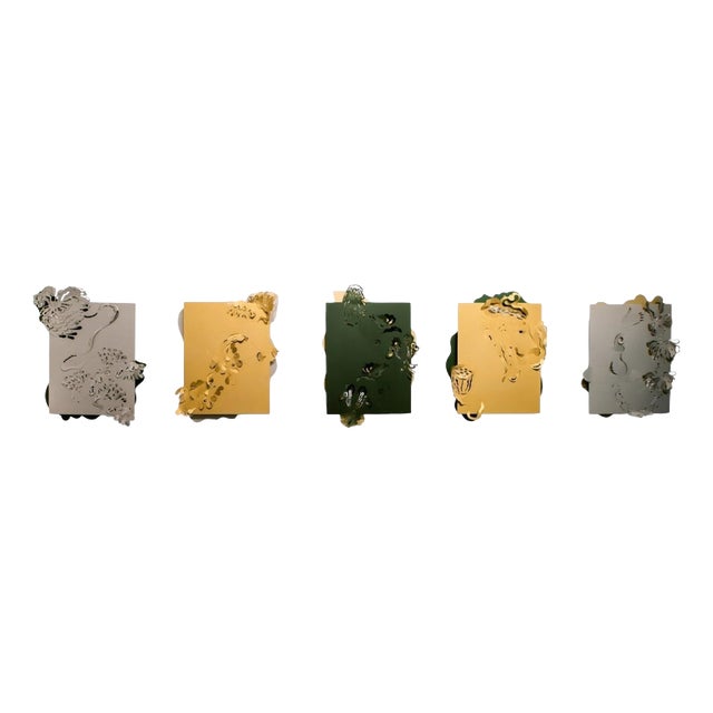 The Hunt Metallic Tapestries in Powder-Coated Aluminum by Altreforme, Set of 5 For Sale