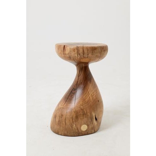 Wood Sculptural Side Table in Walnut by Logniture For Sale - Image 7 of 17