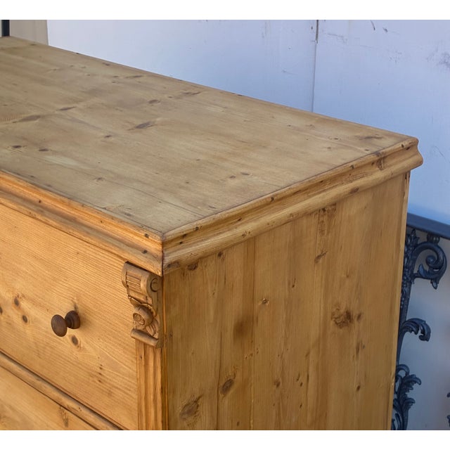 Pine Central European Chest of Three Drawers For Sale - Image 13 of 14