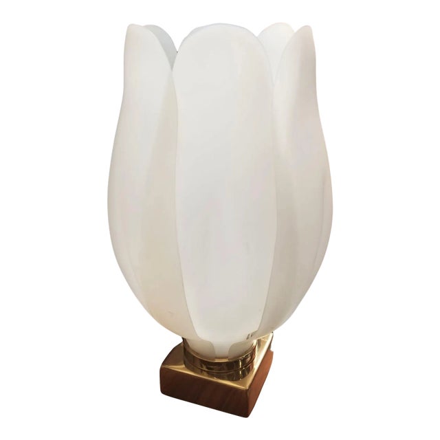 Oversized Acrylic Tulip Lamp in the Style of Roger Rougier For Sale