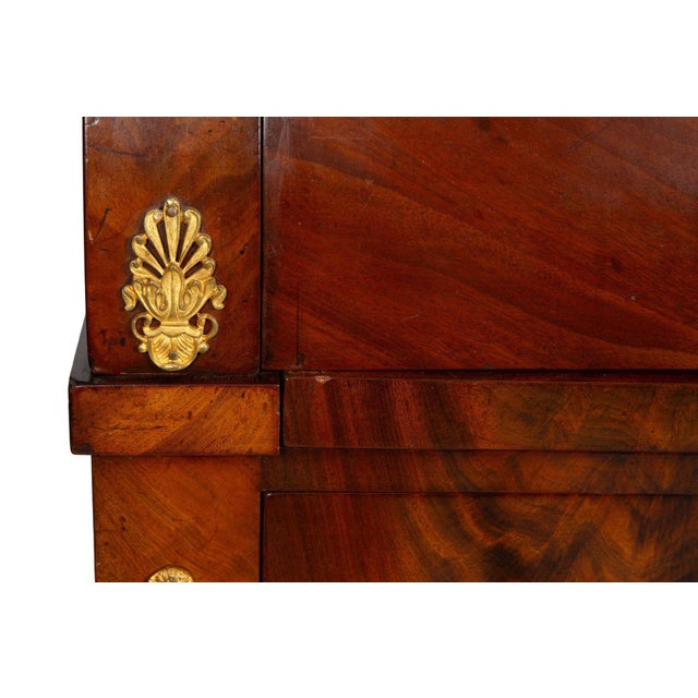 French Restauration Antique Mahogany Cylinder Roll-Top Desk Circa 1830 For Sale - Image 16 of 18