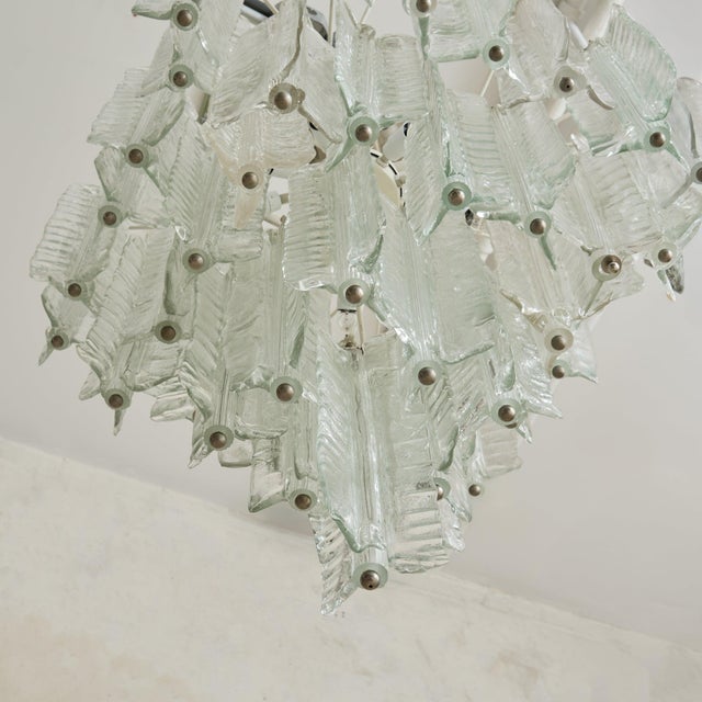 Italian Murano Glass Chandelier Attributed to Toni Zuccheri for Venini, 1960s For Sale - Image 9 of 11