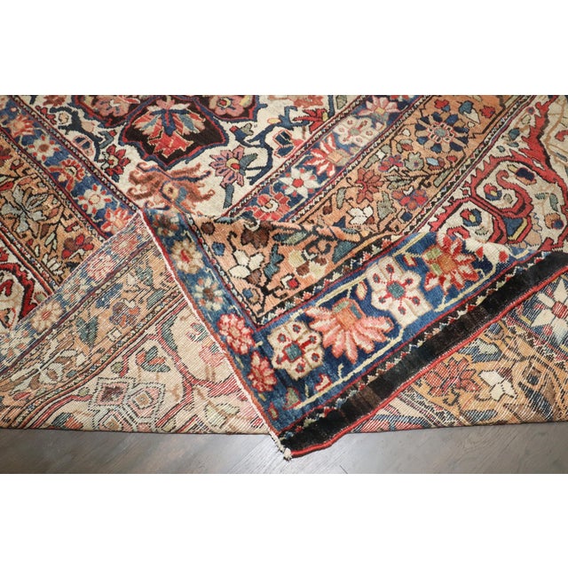 Antique Zabihi Collection Dramatic Large Persian Bakhtiari Rug For Sale - Image 10 of 11