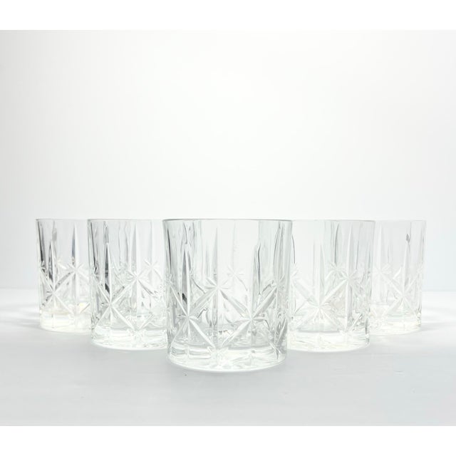 Waterford (Marquis) Sparkle” 5 Crystal Double Old Fashioned Glasses 3 3/4” 12oz Excellent condition. No chips, cracks, or...