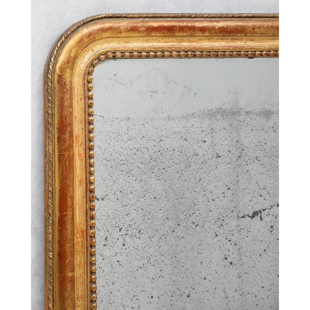 Small 19th Century French Louis Philippe Gilt Rouge Mirror For Sale - Image 4 of 9