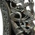 English 1920s Anglo-Indian Carved & Ebonized Reticulated Hardwood Mirror With Buddha & Dragons For Sale - Image 3 of 10