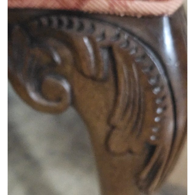 Late 20th Century Kittinger Colonial Williamsburg Mahogany Wing Chair Cw 104 Claw & Ball Feet For Sale - Image 10 of 13