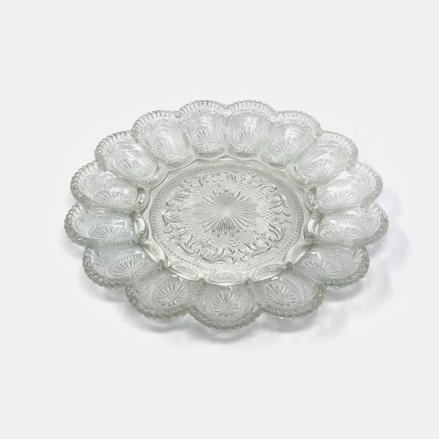 Traditional Mid 20th Century Le Smith Deviled Egg Platter For Sale - Image 3 of 3