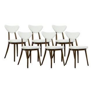 Model No. 124 Chairs by Helena & Jerzy Kurmanowicz, Poland, 1960s, Set of 6 For Sale