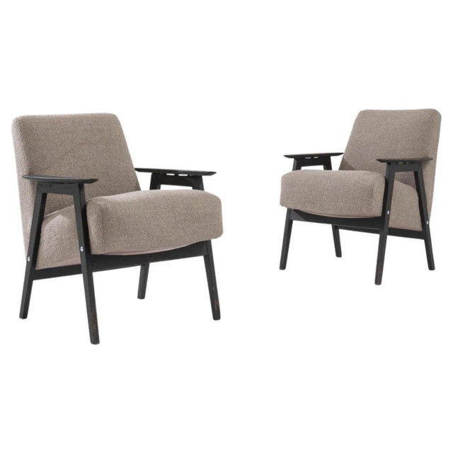 1960s Czech Modernist Armchairs, a Pair For Sale - Image 13 of 13