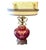 1970s Hollywood Regency Cut Ruby Glass & Crystal Prism Globe Table Lamp Light Up Base For Sale - Image 10 of 12