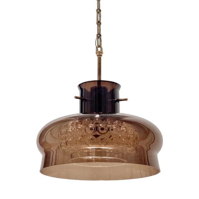 Mid-Century Scandinavian Glass Ceiling Light Neptune Model attributed to Carl Fagerlund for Orrefors, 1960s For Sale