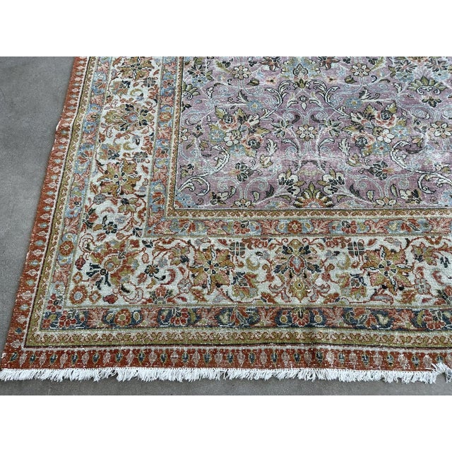 Burnt Orange Vintage Traditional Hand-Knotted Wool Rug - 10'8" x 16'11" For Sale - Image 8 of 10