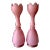 Pair of 19th Century Harrach Bohemian Pink Satin Glass Tulip Form Vases For Sale