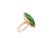 Contemporary 1970s 14k Yellow Gold Green Jade Cabochon Statement Ring, Size 8 For Sale - Image 3 of 13