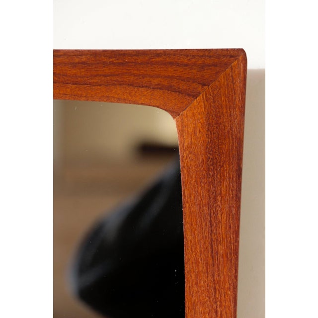 Brown Vintage Rectangular Teak Mirror, 1960s For Sale - Image 8 of 12