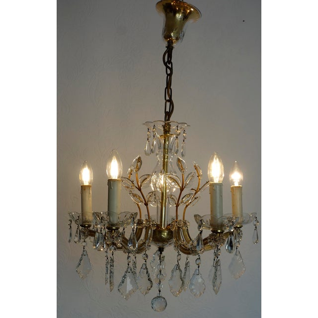 Antique Maria Theresia 5-Light Chandelier from Palwa, 1960s For Sale - Image 13 of 14