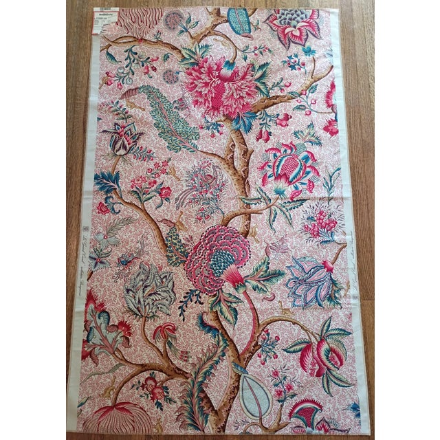 Pink Braquenie Pierre Frey "Le Grand Corail" Fabric Piece 34" X 54" For Sale - Image 8 of 12