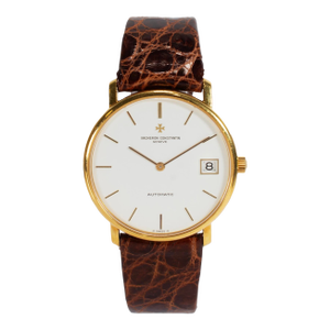 Late 20th Century Vintage Vacheron Constantin Patrimony 35mm 44001 Date Sigma White 18k Gold Watch