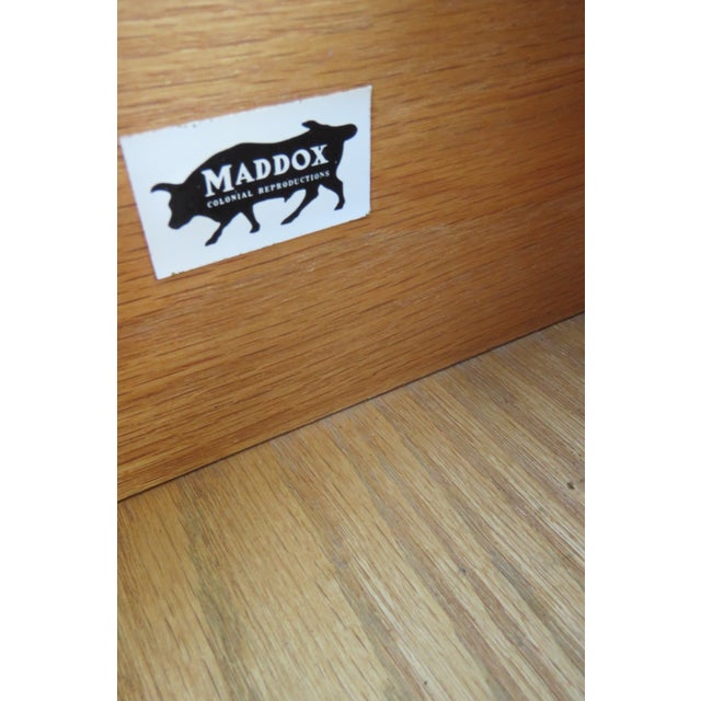 Brown Maddox Serpentine Leather Top Large Nightstand Bedside Table Small Dresser 5836 For Sale - Image 8 of 12