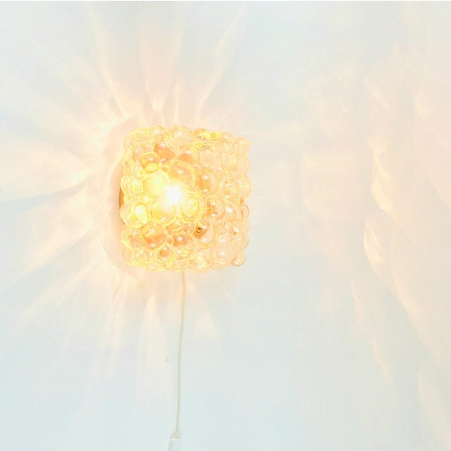 Mid-Century Modern Amber Bubble Glass Wall Light by Helena Tynell for Limburg, Germany, 1970s For Sale - Image 4 of 9