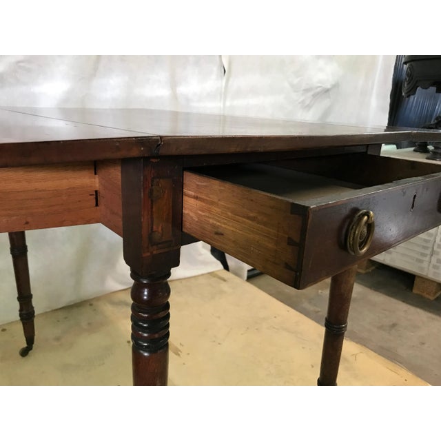 Traditional 19th Century Regency Mahogany Drop Leaf Table For Sale - Image 3 of 6