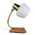 Metal Mid-Century Modern Table Lamp in Frosted Glass and Brass, 1960s For Sale - Image 7 of 7