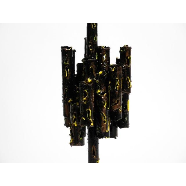 Large Italian Sculptural Brutalist Iron Candleholder by Marcello Fantoni, 1950s For Sale - Image 6 of 14