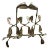 Hand Forged Golf Club Sculpture Magazine Rack - Fireplace Wood Basket - After Jeff Diamond For Sale