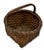 Excellent Small Size Antique New England American Hand Woven Ash Wood Splint Berry Gathering Basket For Sale - Image 4 of 18
