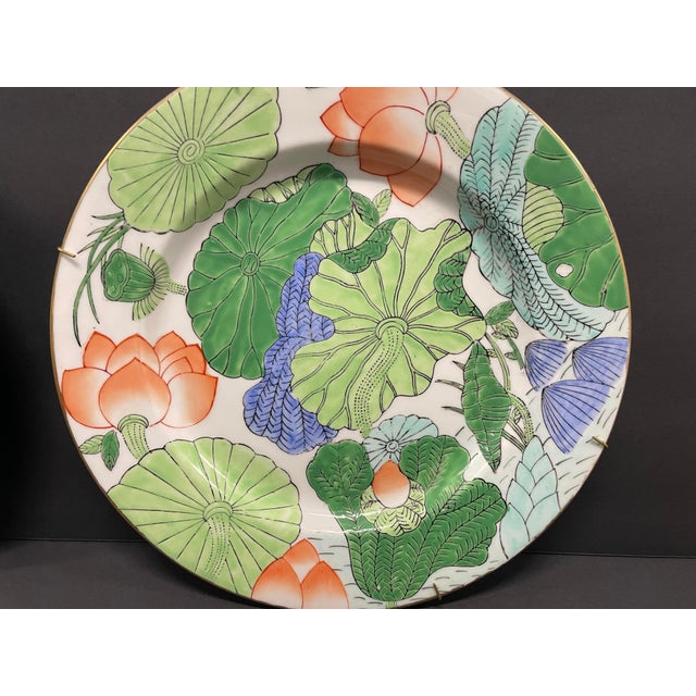 Asian Pair of Asian Porcelain Plates For Sale - Image 3 of 5