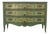 French Provincial Hand-Painted Green Five-Drawer Dresser, Circa 1950s For Sale