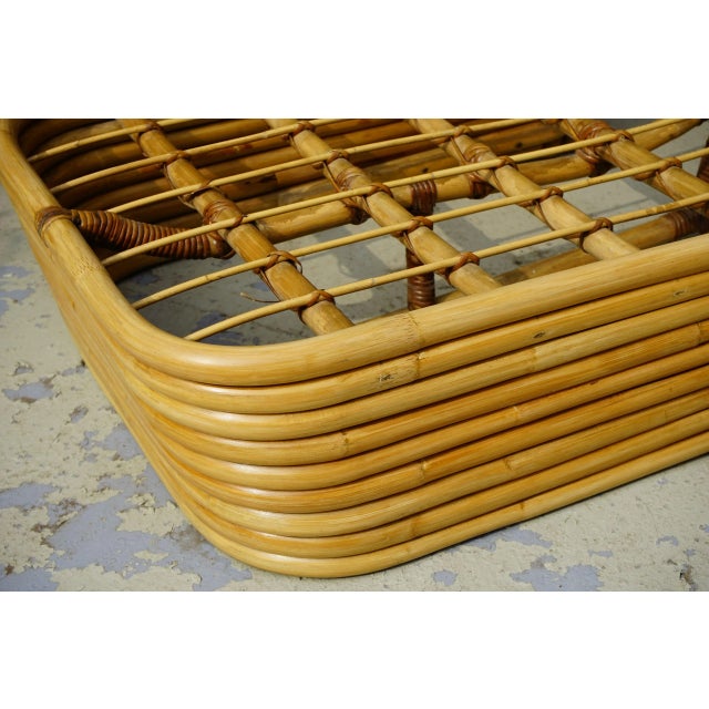 Mid-Century Modern Vintage Rattan Lounge Chair, 1950s For Sale - Image 3 of 8