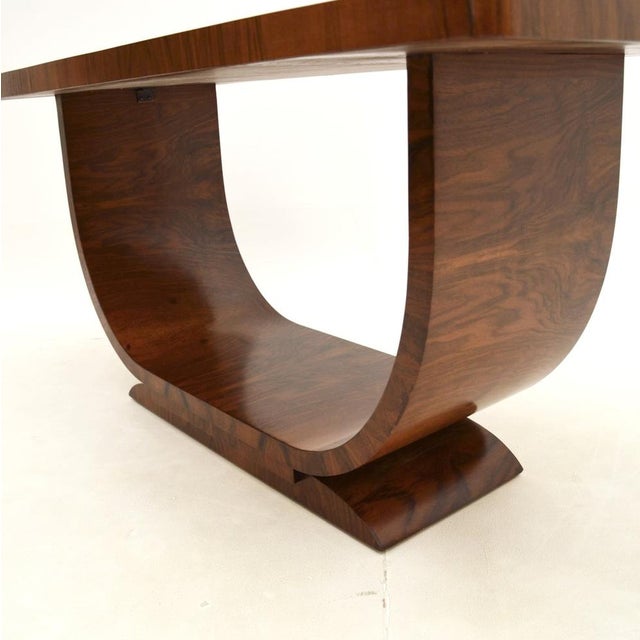 Wood Art Deco Walnut Coffee Table, 1930s For Sale - Image 7 of 10