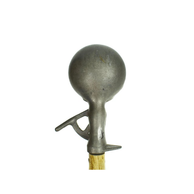 Metal Mid 20th Century Ice Cream Scoop With Natural Antler Handle For Sale - Image 7 of 8