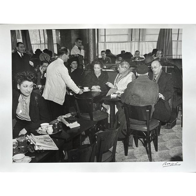 Brassaï, Pablo Picasso at the Café De Flore, 1939, Silver Print For Sale - Image 4 of 4