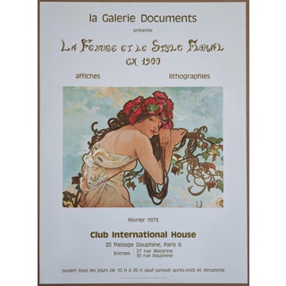 Original Summer Poster after Alphonse Mucha, 1973 For Sale