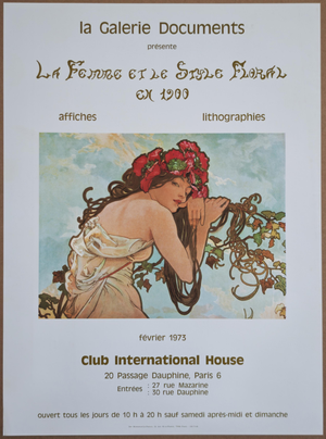 Original Summer Poster after Alphonse Mucha, 1973