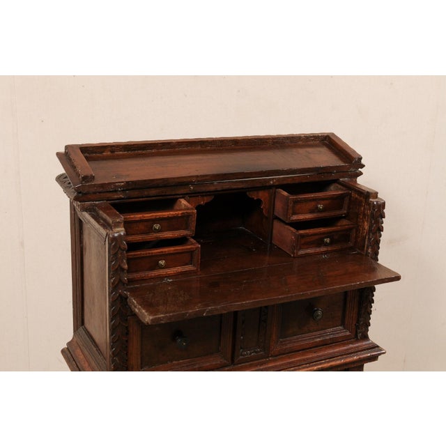 18th Century Italian Classical Brown Wood Butler’s Desk For Sale - Image 10 of 11
