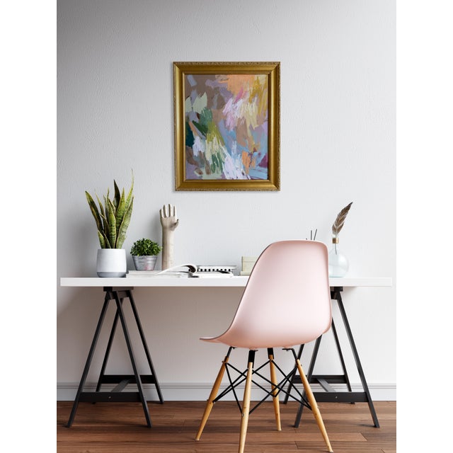 "A Little Off Balance" Original 2026 Painting by Jessalin Beutler With Vintage Frame For Sale - Image 4 of 5