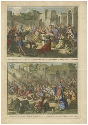 Bernard Picart, Feast of the Sun in Peru, 1722, Paper