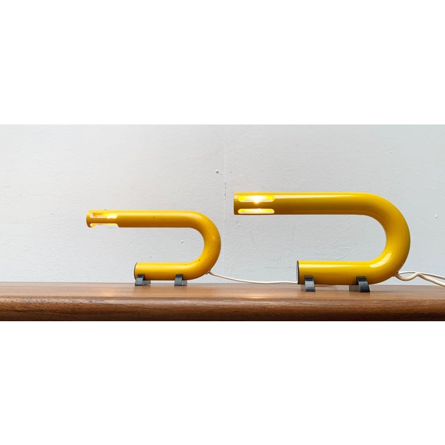 Mid-Century Modern Mid-Century Italian Postmodern Space Age Model C 452 Table Lamps from Luci Italia, 1960s, Set of 2 For Sale - Image 3 of 18