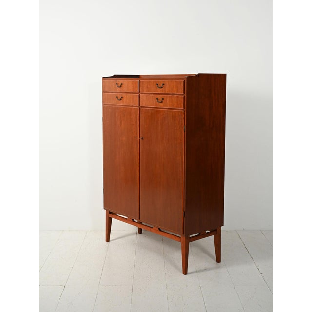 1950s Vintage Scandinavian Mahogany Cabinet, 1950s For Sale - Image 5 of 10
