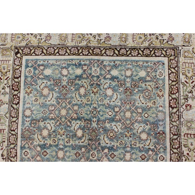 Ivory Antique Persian Malayer Runner With Detailed Allover Botanical Design 3'3 X 13'1 For Sale - Image 8 of 11