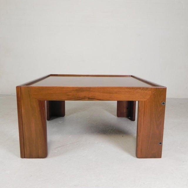 Brown Vintage Italian Model 771 Coffee Table by Afra and Tobia Scarpa for Cassina, 1960s For Sale - Image 8 of 18