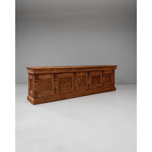 1900s French Provincial Carved Wooden Shop Counter For Sale - Image 18 of 18