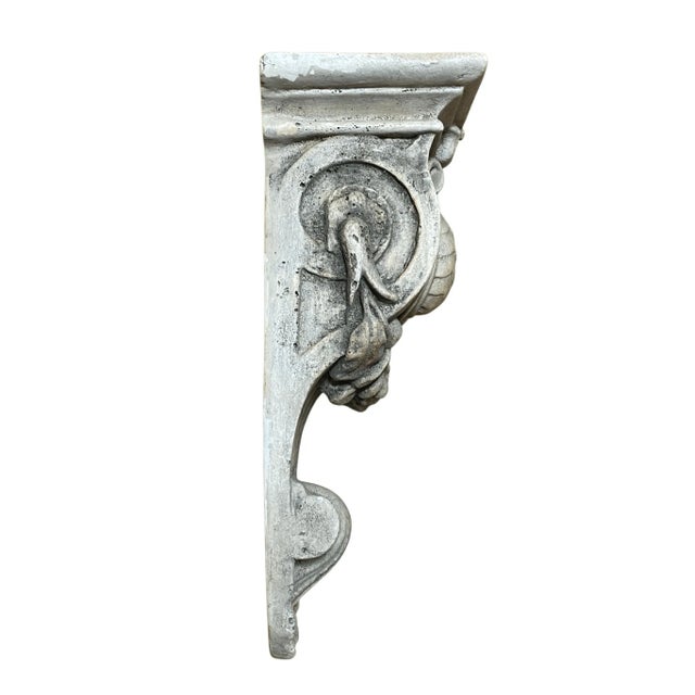 15" Pineapple Garland Vintage Bracket Wall Sconce 5” wide signs of patina